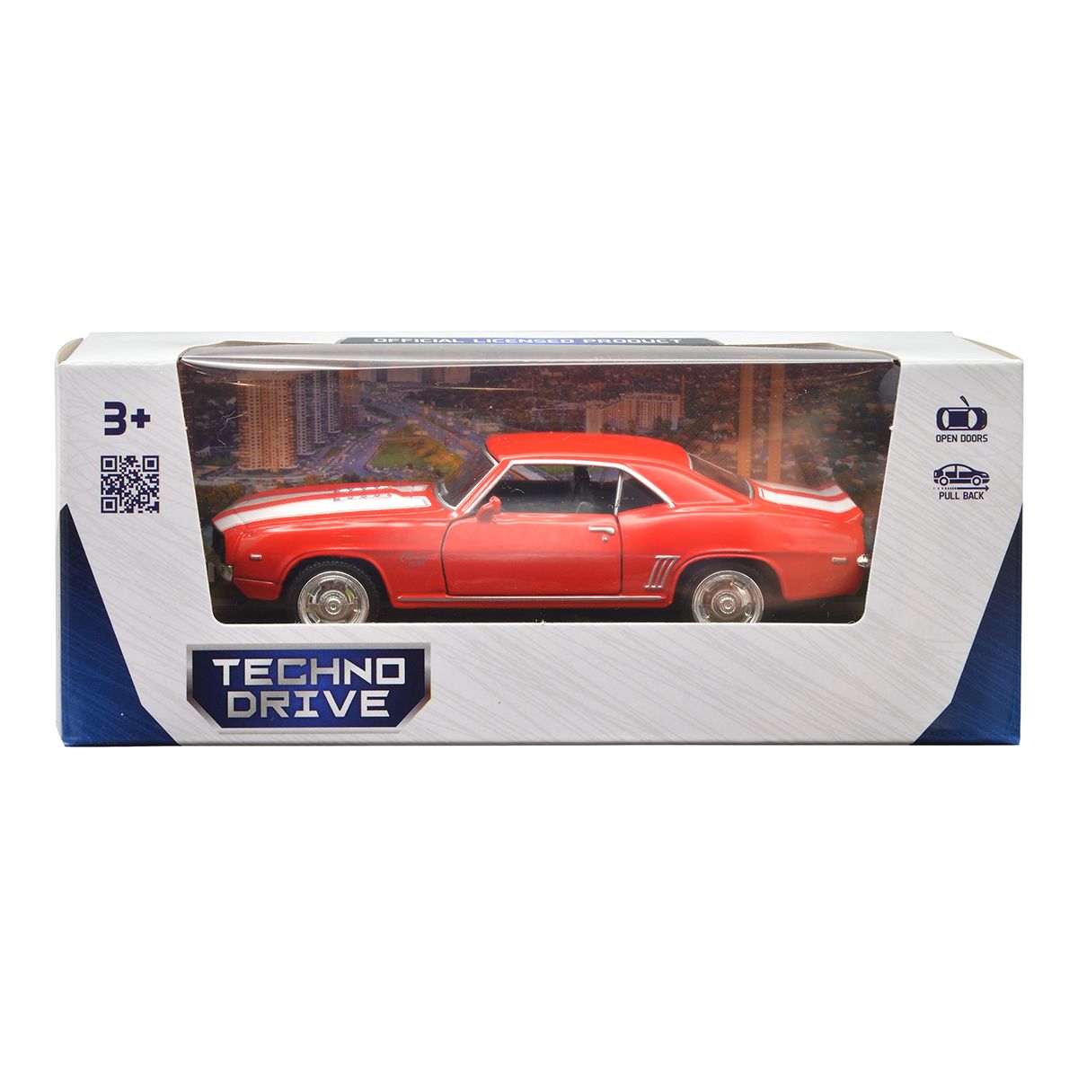 Автомодель TechnoDrive Chevrolet Camaro 1969I, 1:32, червона (250336U) - фото 10