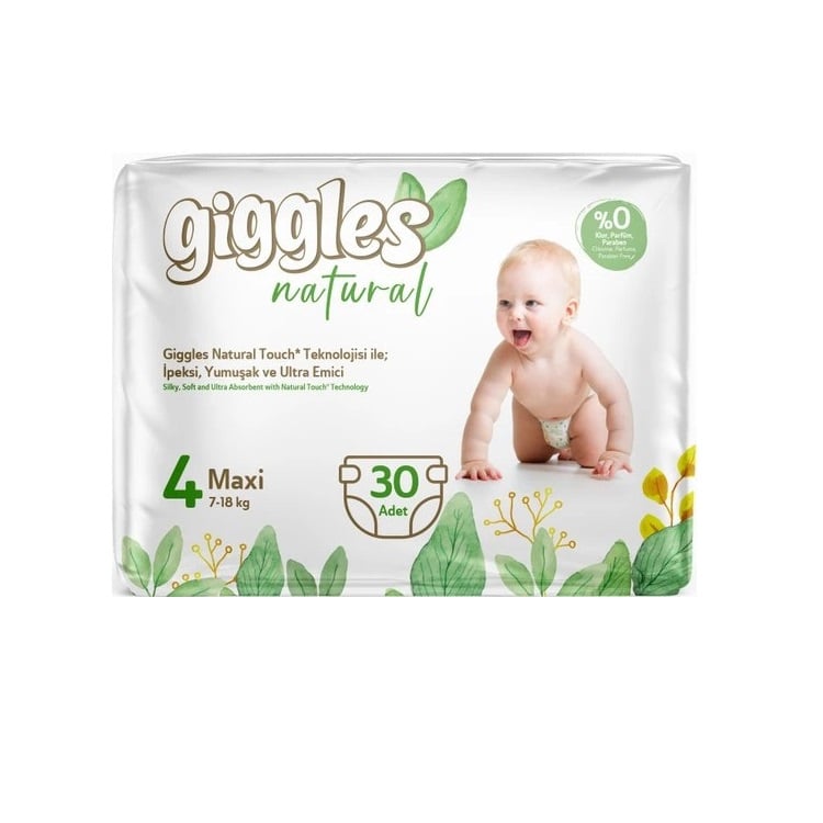 Подгузники детские Giggles Natural 4 (7-18 кг), 30 шт. - фото 1