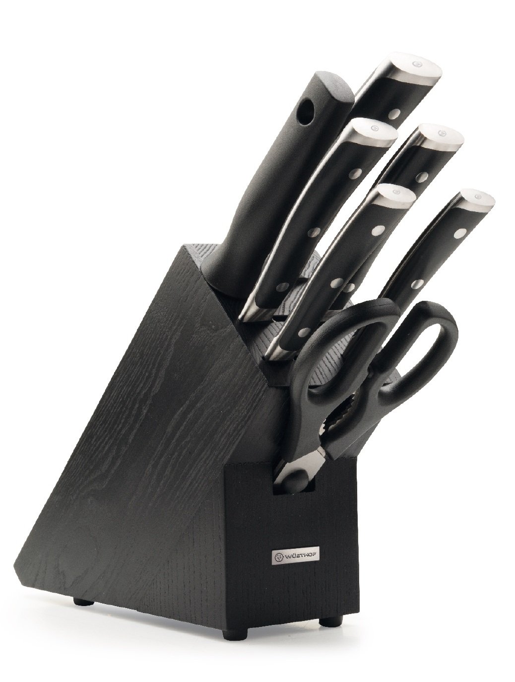 Блок з ножами, мусатом та ножицями кухонними Wuesthof Classic Ikon, 8 предметів (1090370703) - фото 1