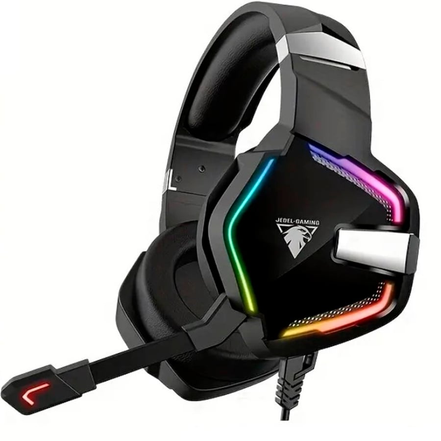 Игровые наушники Jedel GH244 с микрофоном RGB Black - фото 1