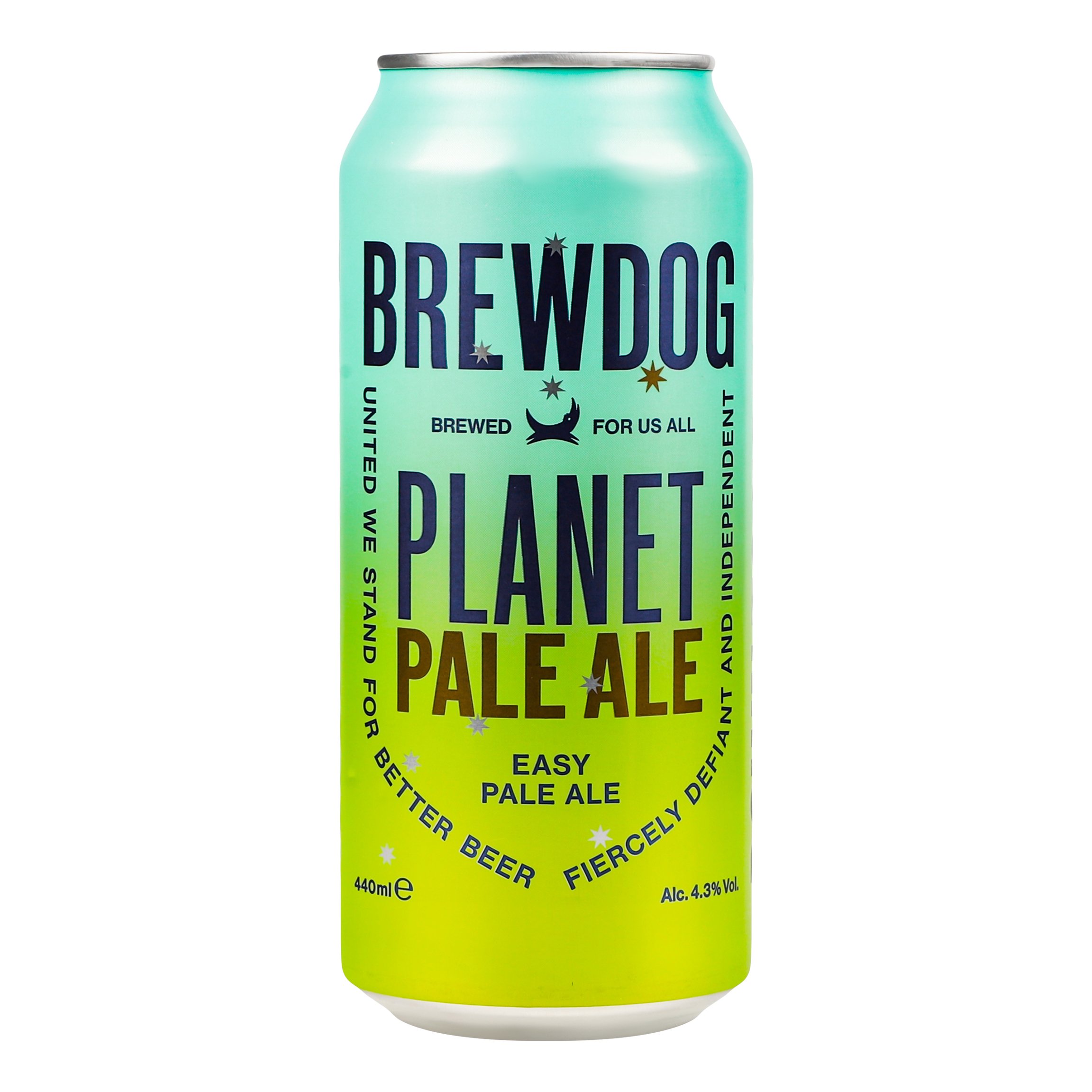 Пиво BrewDog Planet Pale, светлое, 4,3%, ж/б, 0,44 л (882279) - фото 1