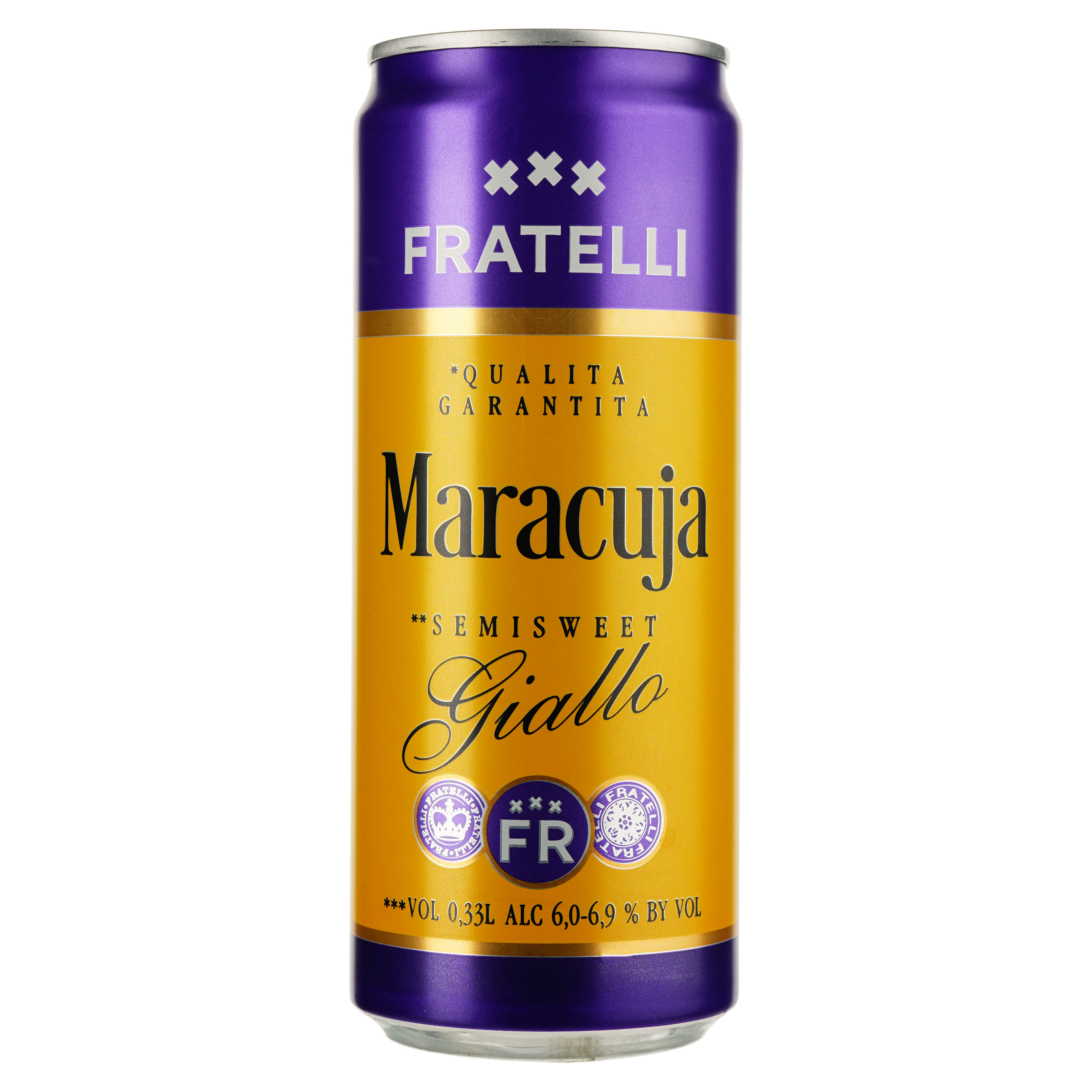 Напиток винный Fratelli Maracuja Giallo, 6,9%, ж/б, 0,33 л - фото 1