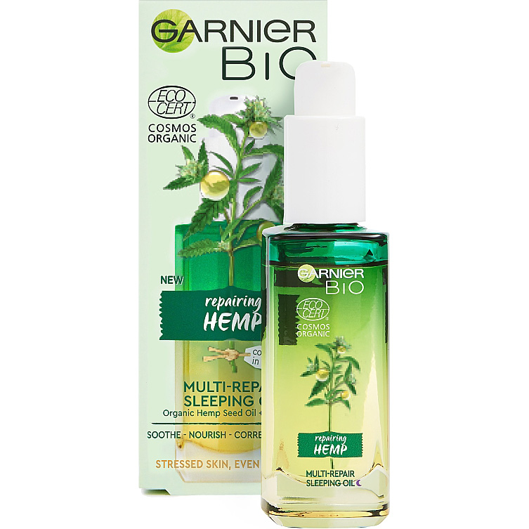 Ночное масло Garnier Skin Naturals Bio с эфирным маслом конопли 30 мл (C6428600) - фото 1
