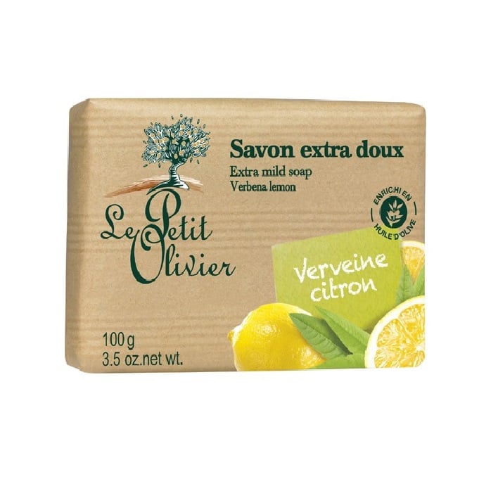Мило екстраніжне Le Petit Olivier 100% vegetal oils soap, вербена, лимон, 100 г (3549620005301) - фото 1