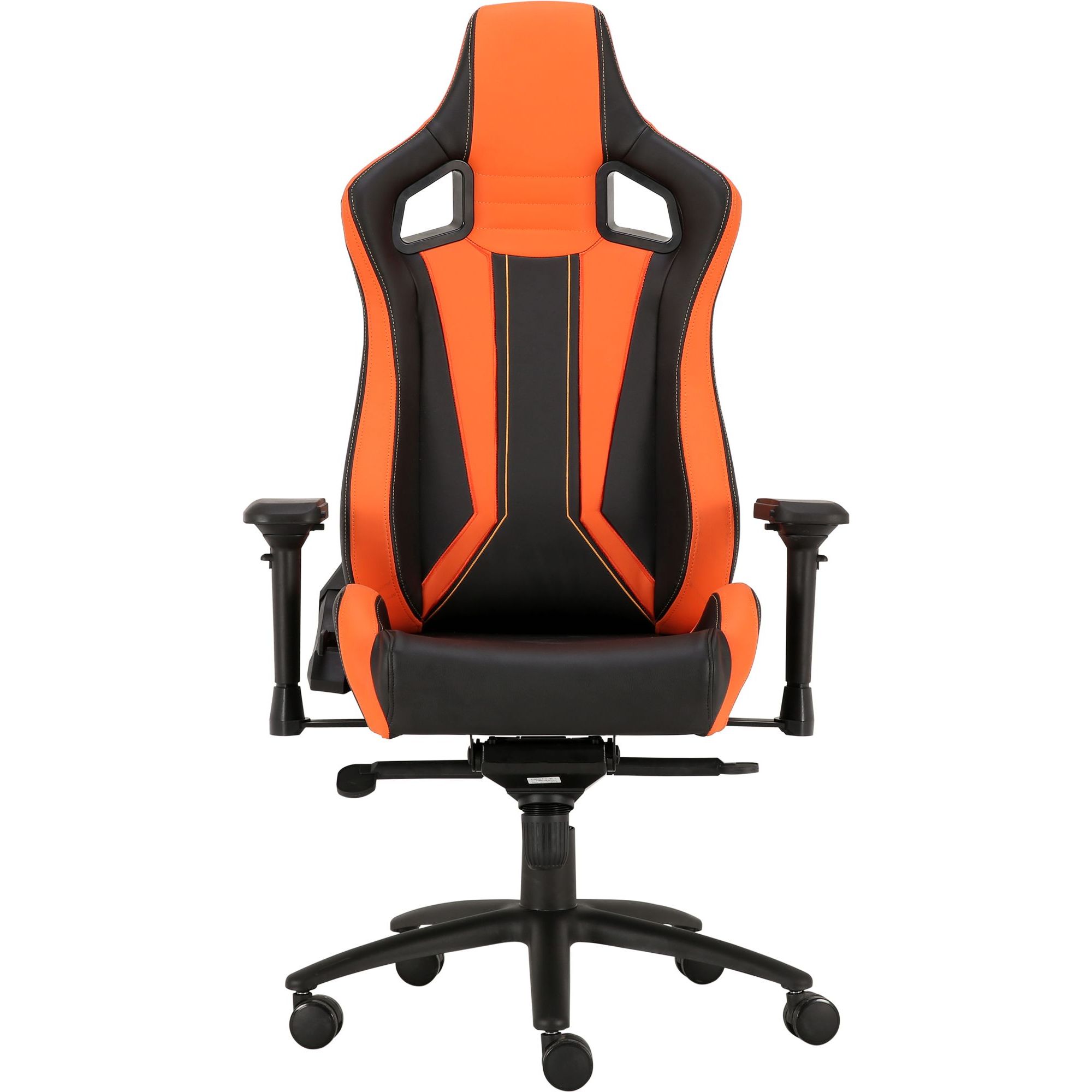 Геймерское кресло GT Racer черное с оранжевым (X-0715 Black/Orange) - фото 1