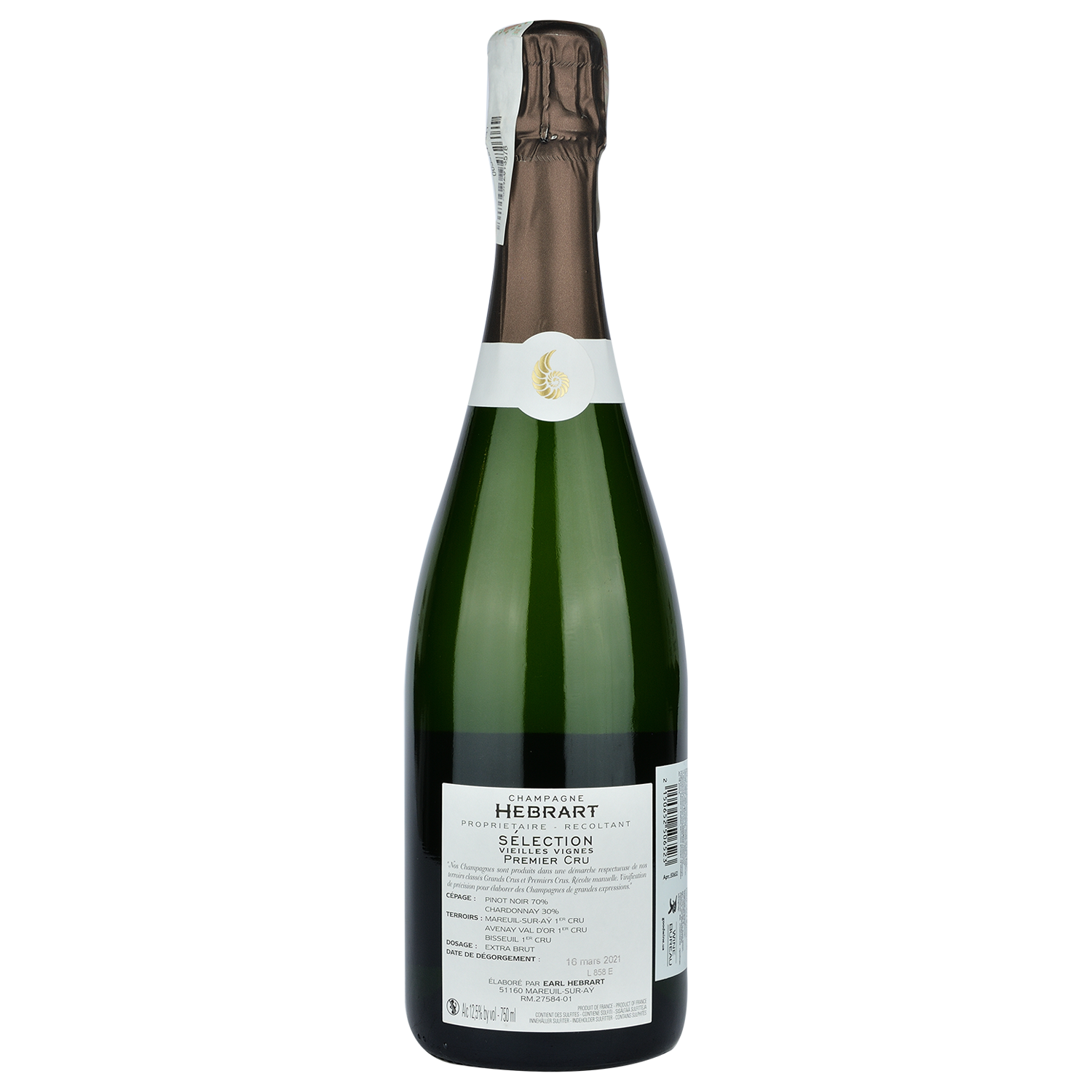 Шампанское Marc Hebrart Selection Premier Cru Extra Brut, белое, экстра-брют, 0,75 л (50652) - фото 2