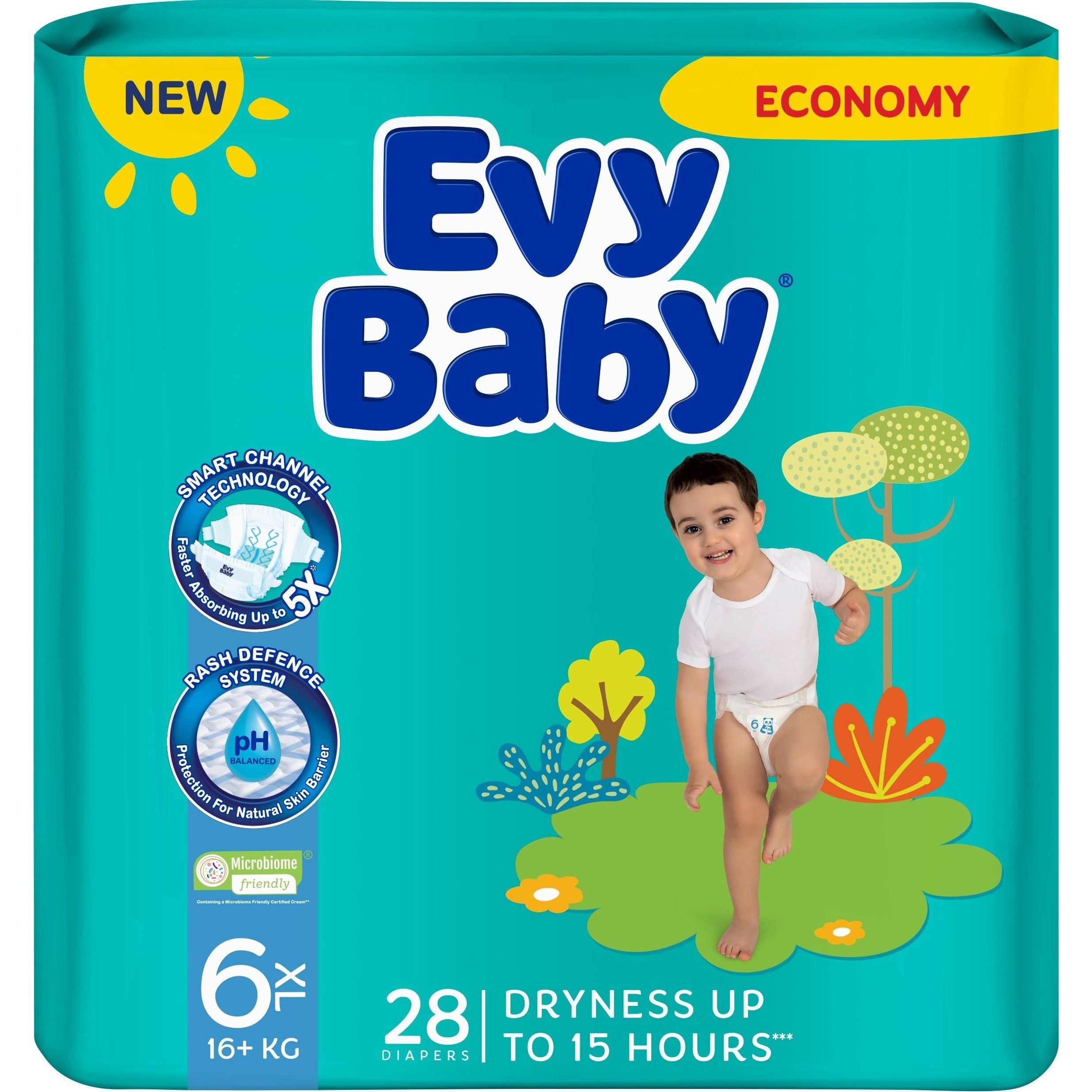 Подгузники Evy Baby XL 6 (16+кг) 28 шт. - фото 1