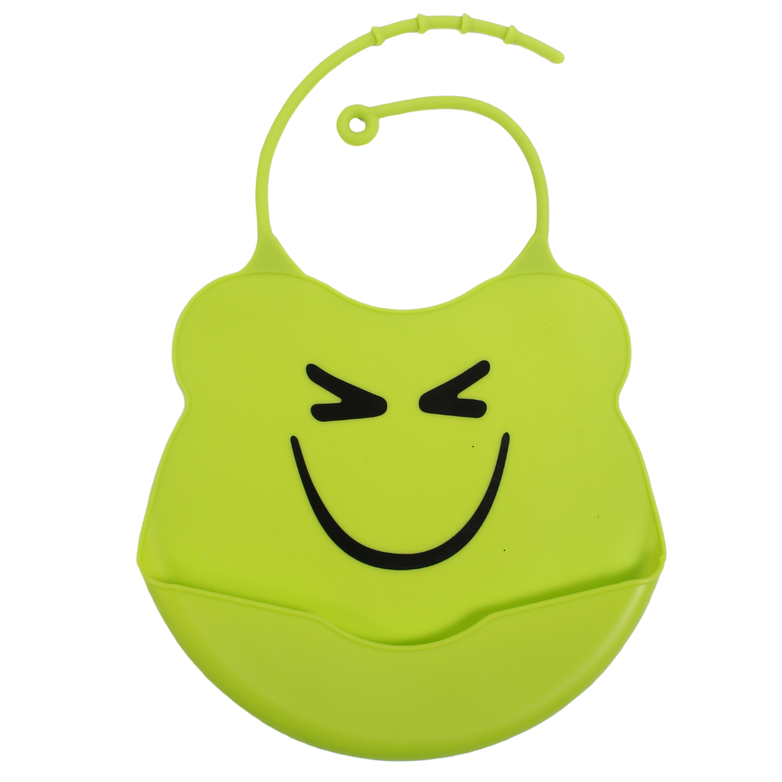Слюнявчик-нагрудник Lindo, силиконовый, на застежке, зеленый (Ф933 зел см) - фото 1