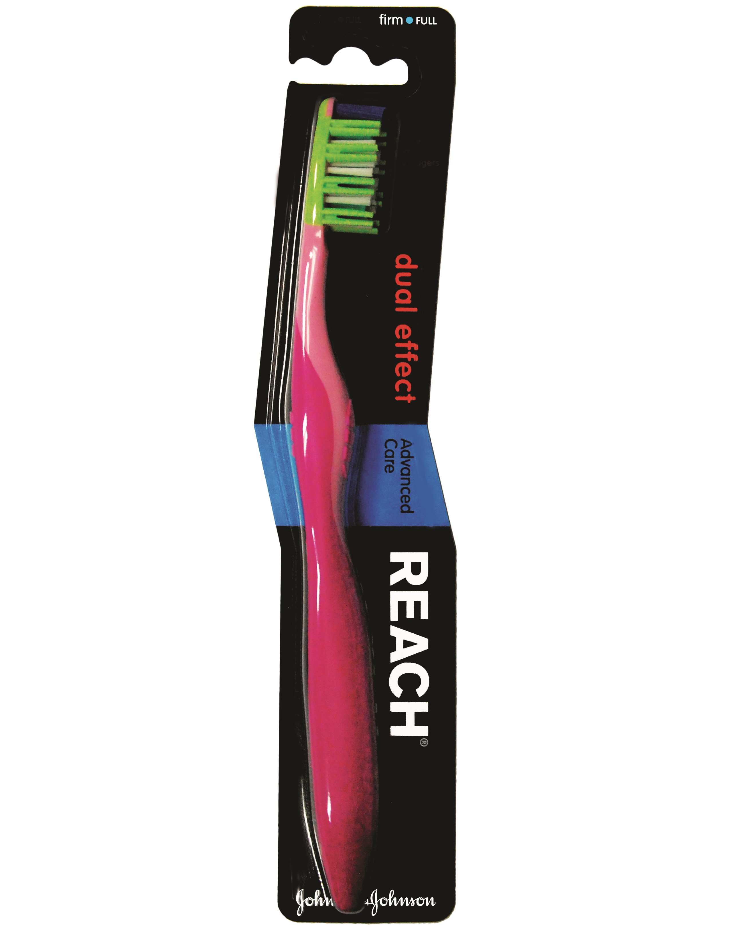 Зубна щітка Reach Dual Effect жорстка, рожевий - фото 1