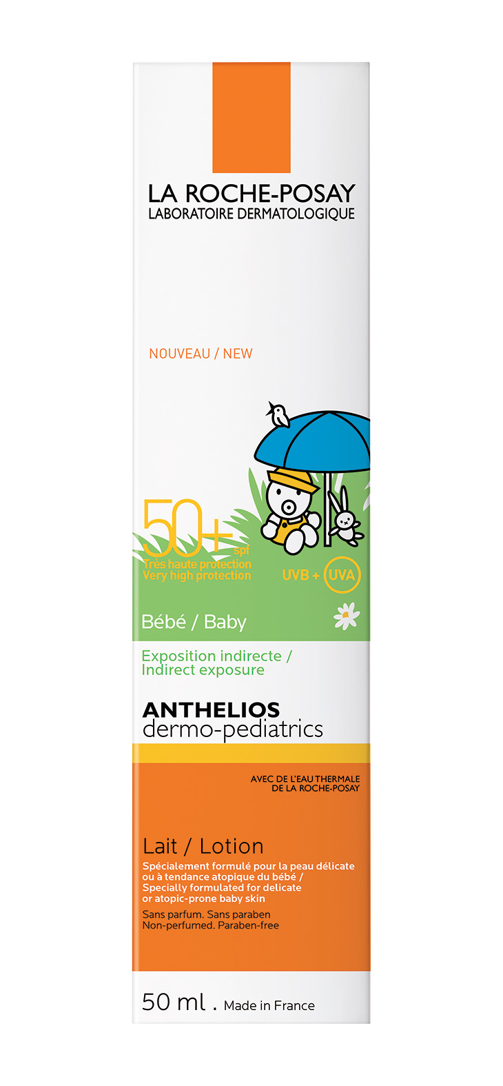 Солнцезащитное молочко La Roche-Posay Anthelios Dermo Pediatrics SPF50+, для чувствительной кожи младенцев, 50 мл (M0515323) - фото 3