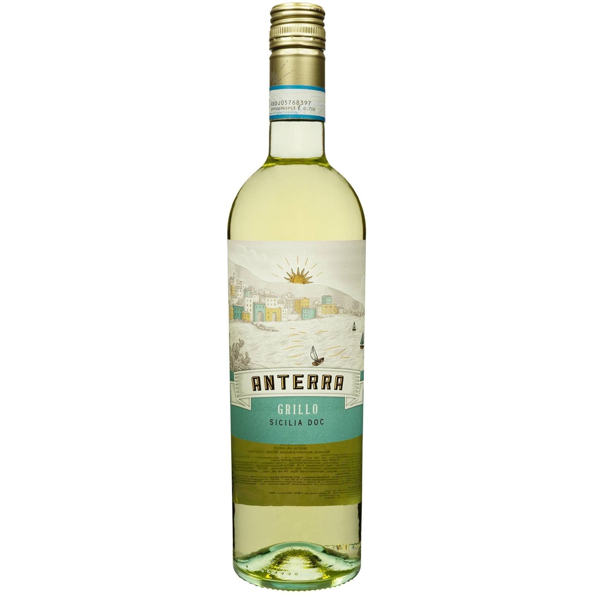 Вино Anterra Grillo Sicilia DOC белое сухое 0.75 л - фото 1