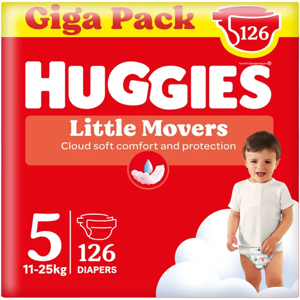 Подгузники Huggies Little Movers GIGA 5 (11-25 кг) 126 шт - фото 1