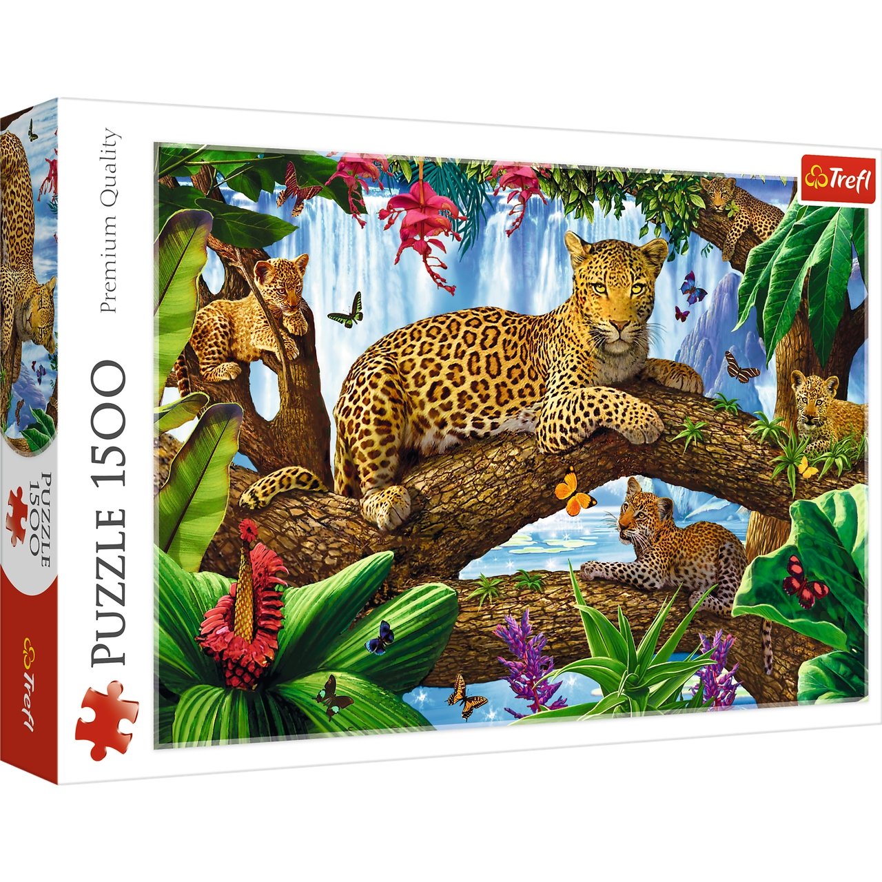 Пазлы Trefl Леопарды на дереве 1500 элементов - фото 1