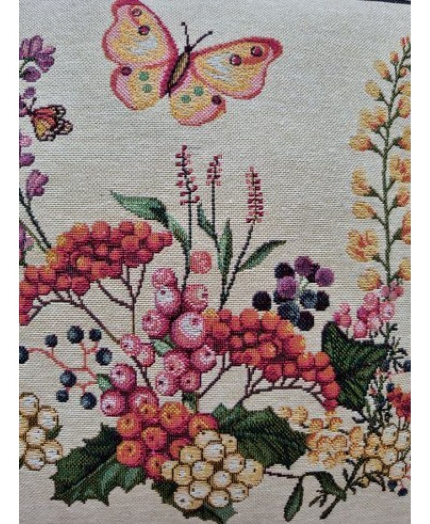 Подушка декоративная Прованс Лавандовое поле Цветы с бабочкой, 45х45 см (26063) - фото 2