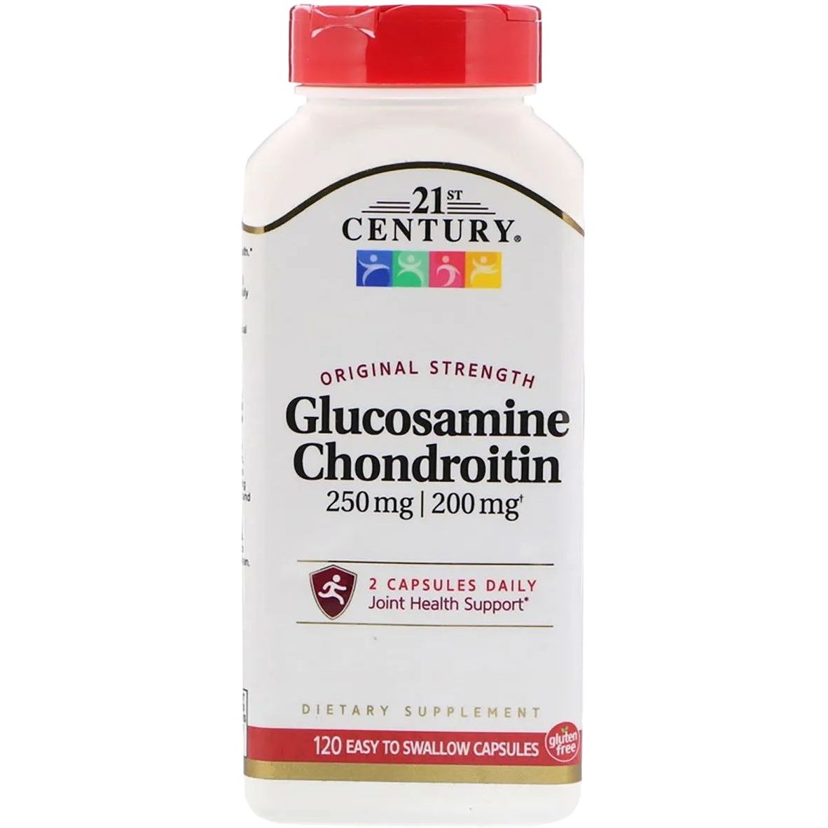 Глюкозамін & Хондроітин 21st Century Original Strength 250 мг/200 мг 120 капсул - фото 1