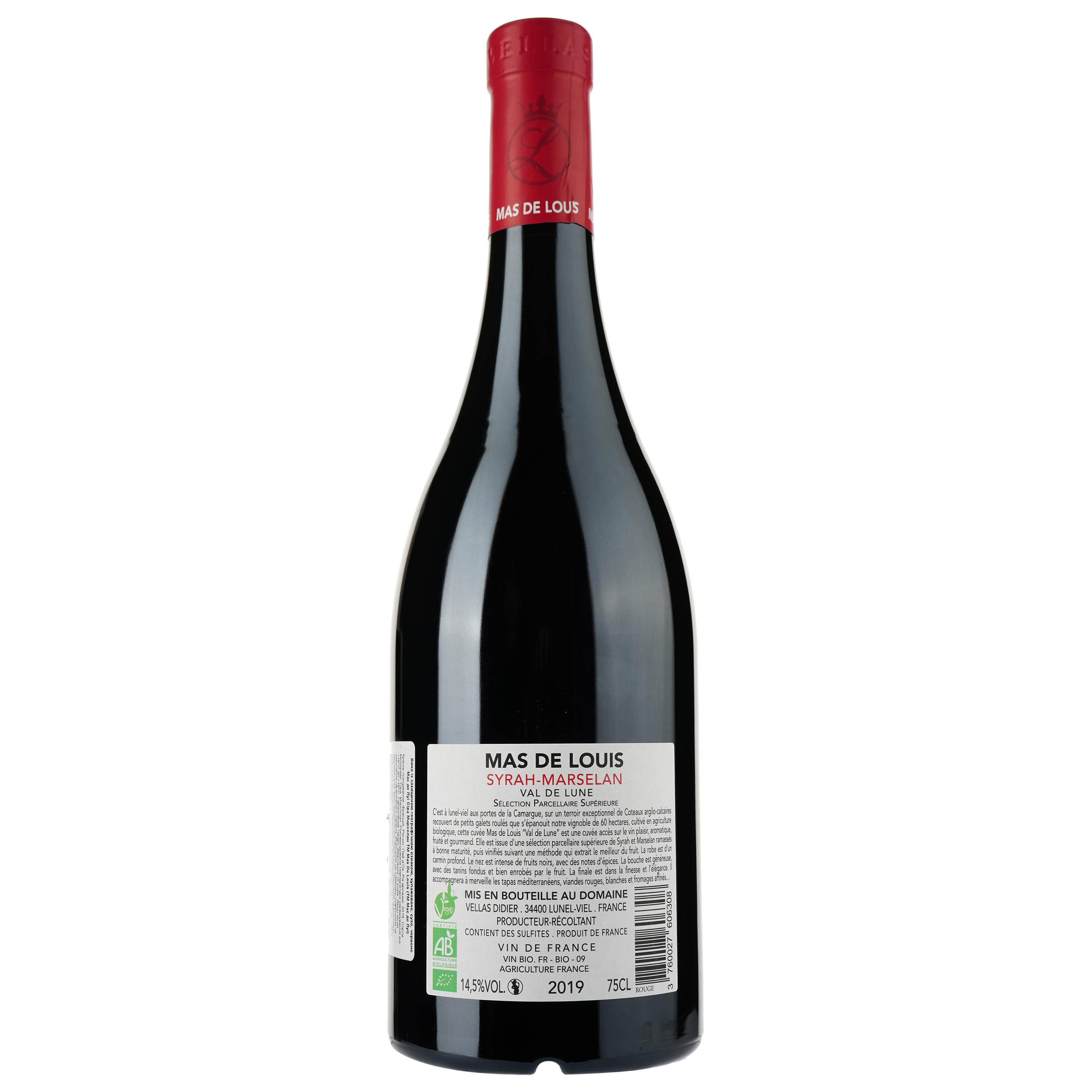 Вино Mas De Louis Syrah Marselan Bio IGP Pays D'Oc, червоне, сухе, 0,75 л - фото 2