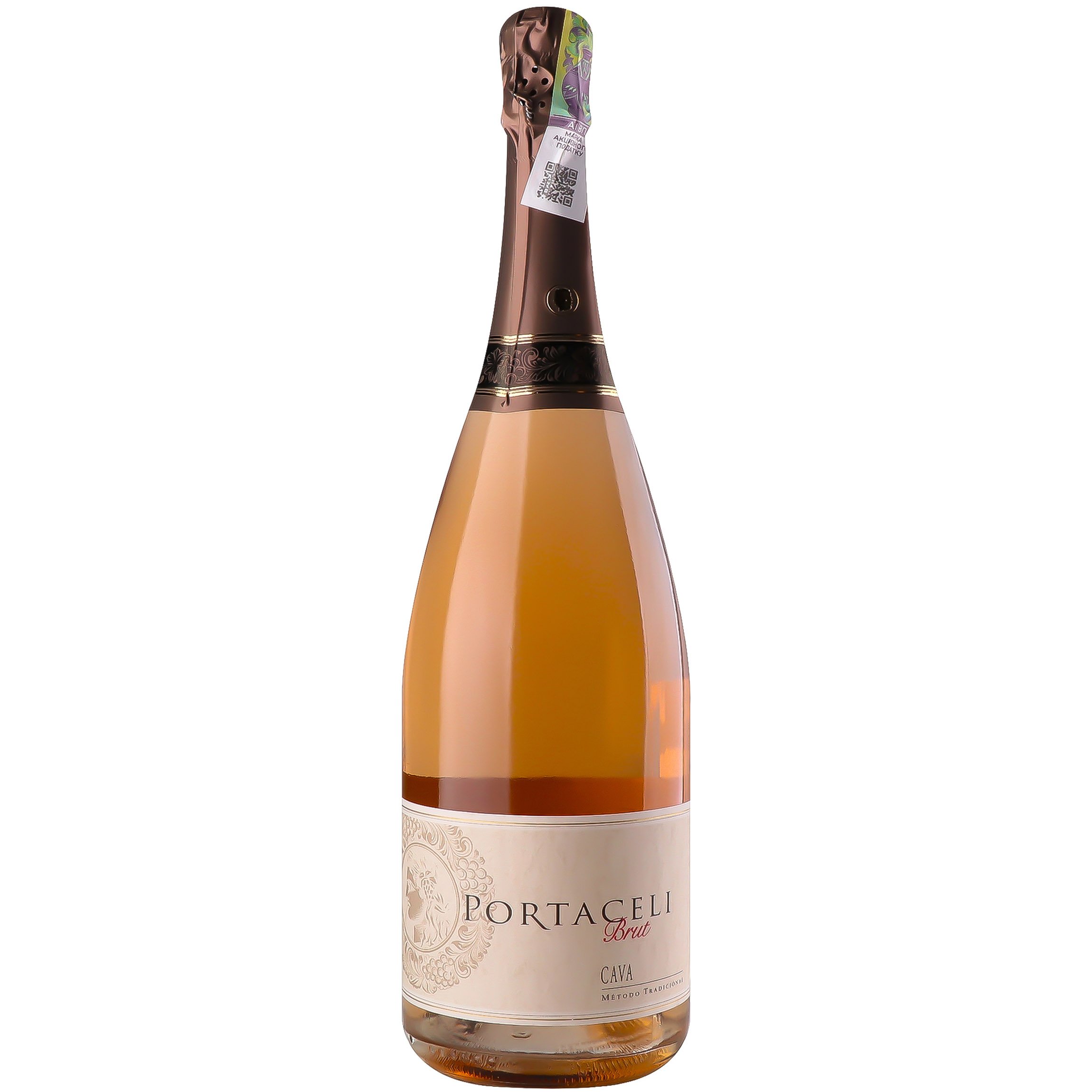 Вино игристое Portaceli Cava Brut Rose розовый брют 0.75 л - фото 1