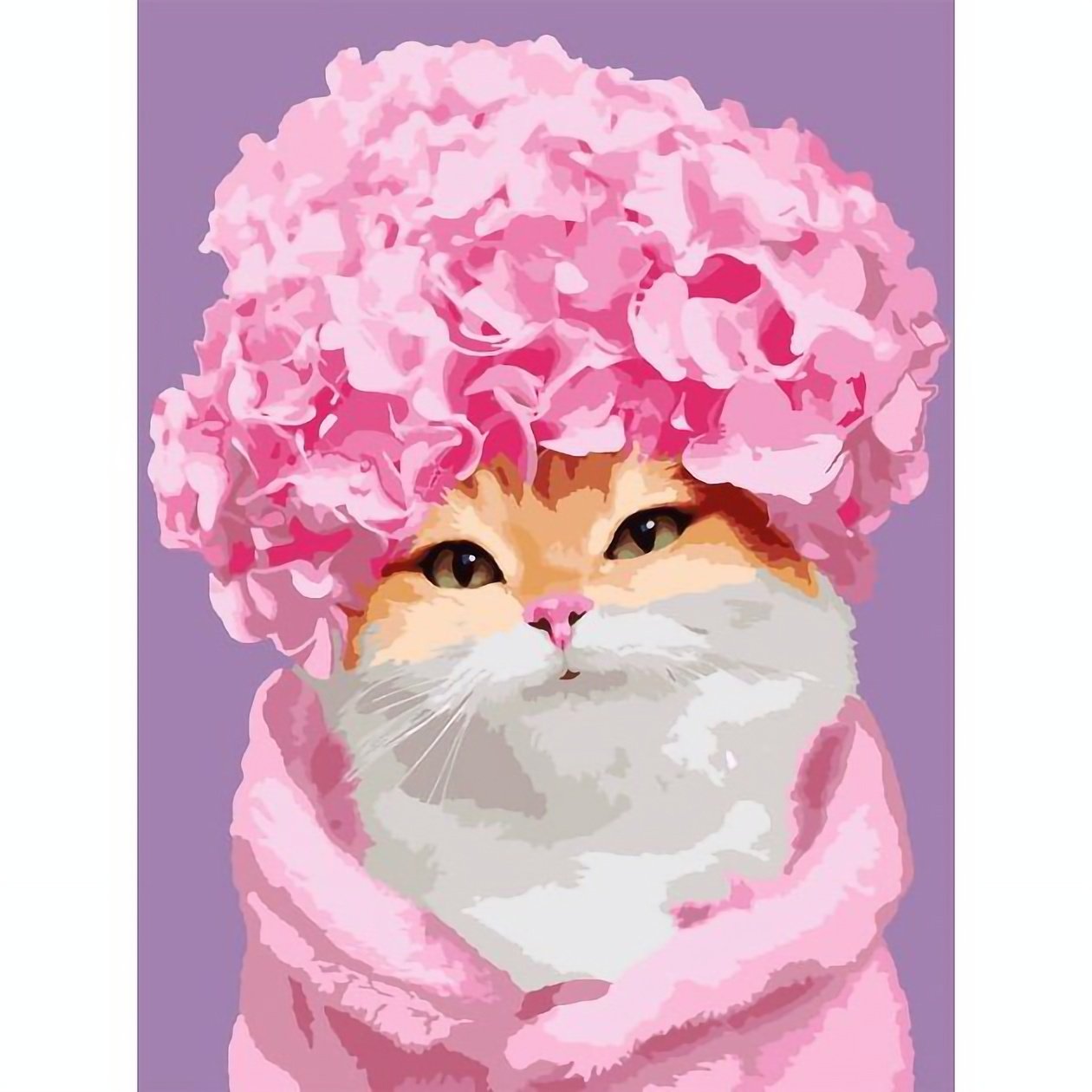 Картина по номерам Santi Гламурная кошка, 30х40 см (954475) - фото 1