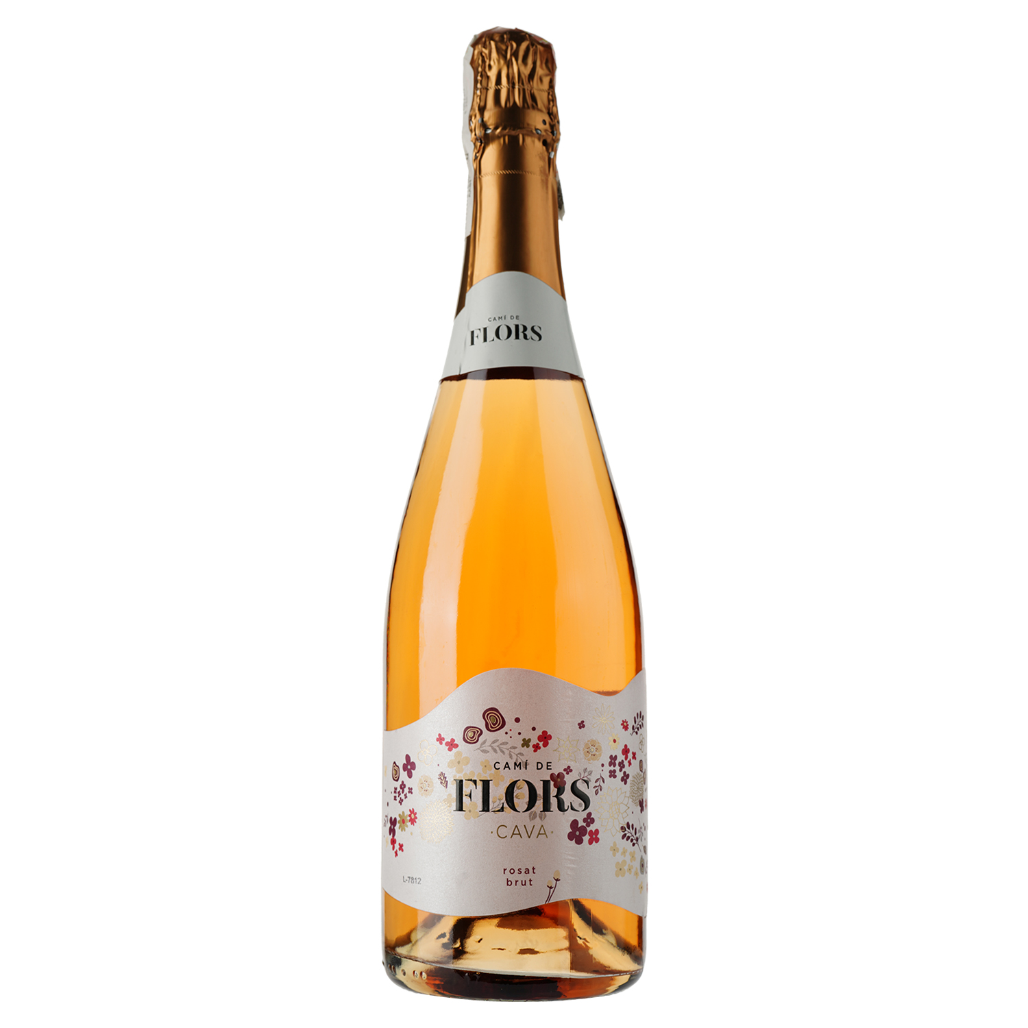 Вино ігристе Cami de Flors Cava Brut Rose, рожеве, брют, 0,75 л - фото 1