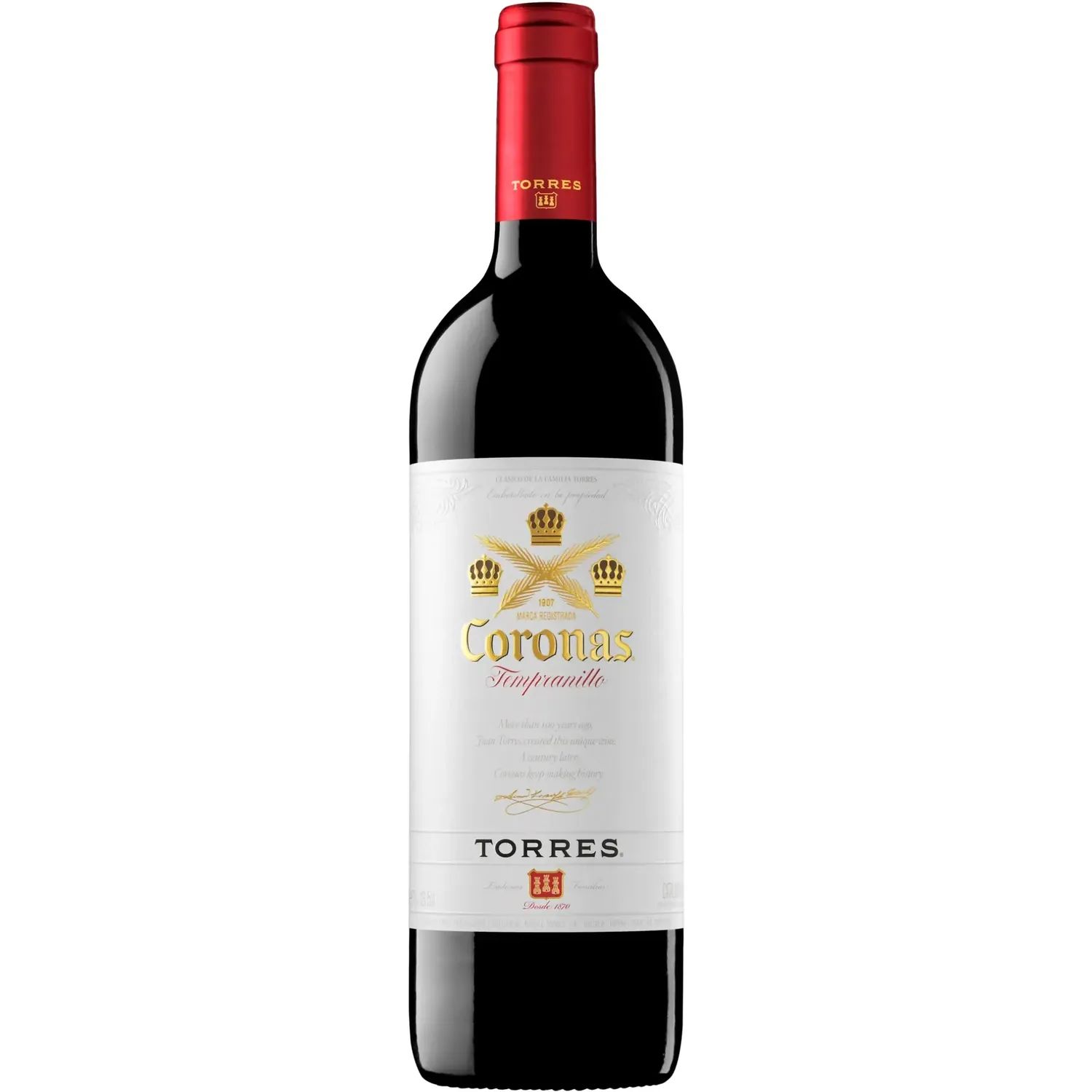 Вино Torres Coronas Tempranillo, красное, сухое, 13,5%, 0,75 л (36529) - фото 1