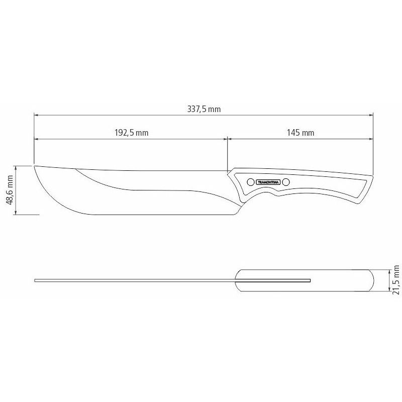 Ніж для м'яса Tramontina Churrasco Black 203 мм (22843/108) - фото 4