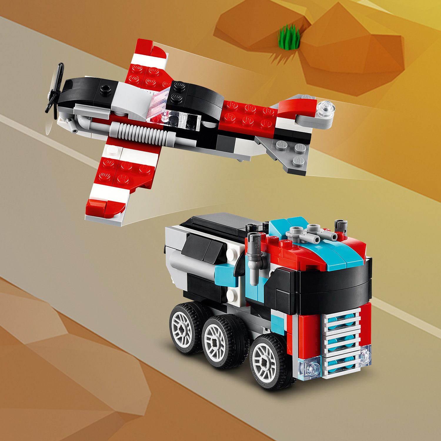 Конструктор LEGO Creator Бортова вантажівка з гелікоптером 270 деталі (31146) - фото 8