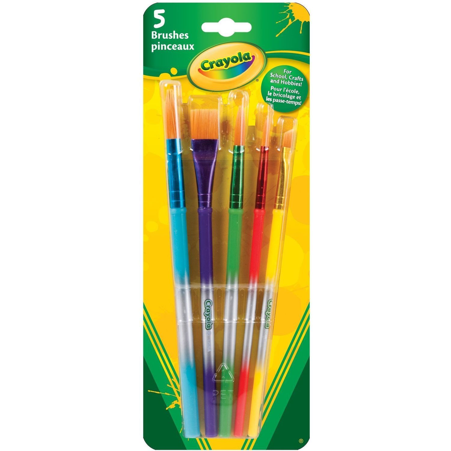 Кисточки для рисования красками Crayola, 5 шт. (3007) - фото 1