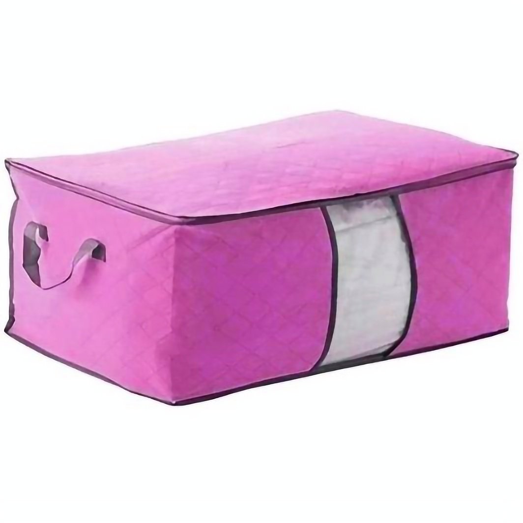 Коробка-органайзер Stenson складная для хранения вещей 46х28х48 см розовая (25876) - фото 1