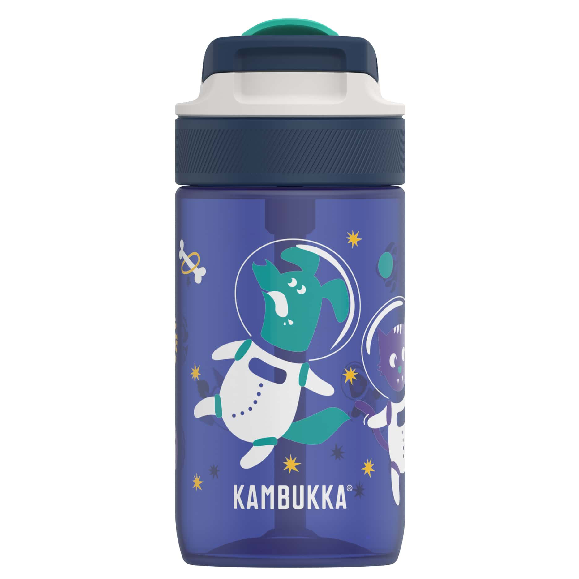 Бутылка для воды детская Kambukka Lagoon Space Animals, 400 мл, синяя (11-04041) - фото 5