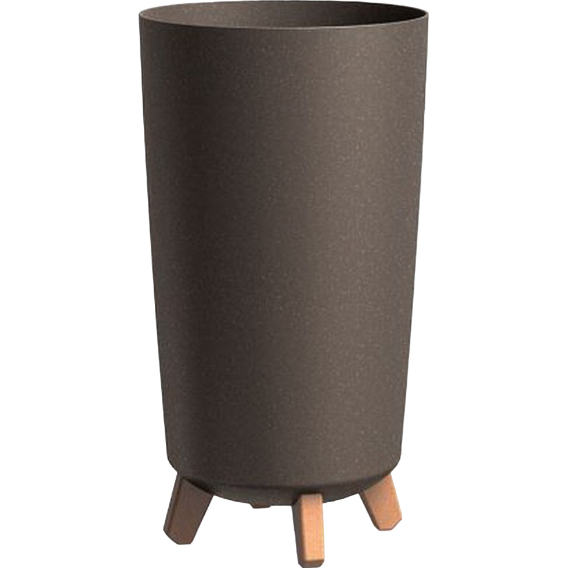 Горшок для цветов Prosperplast Gracia Tubus Slim Eco Wood кофейный (70801-4625) - фото 1