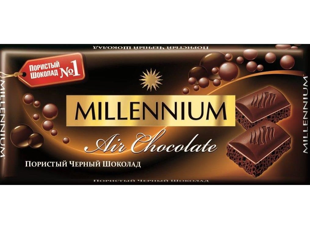 Шоколад чорний Millennium Premium пористий, 90 г (621435) - фото 1