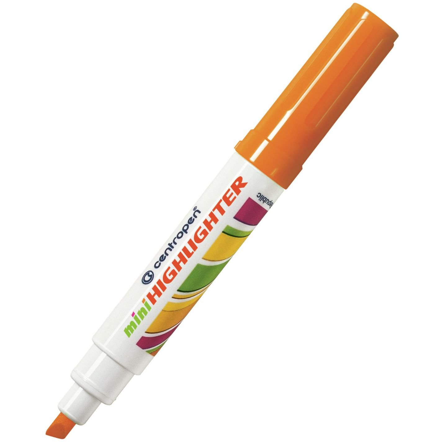 Маркер текстовый Centropen Mini Highlighter клиноподобный 1-4.6 мм оранжевый (8052/06) - фото 1