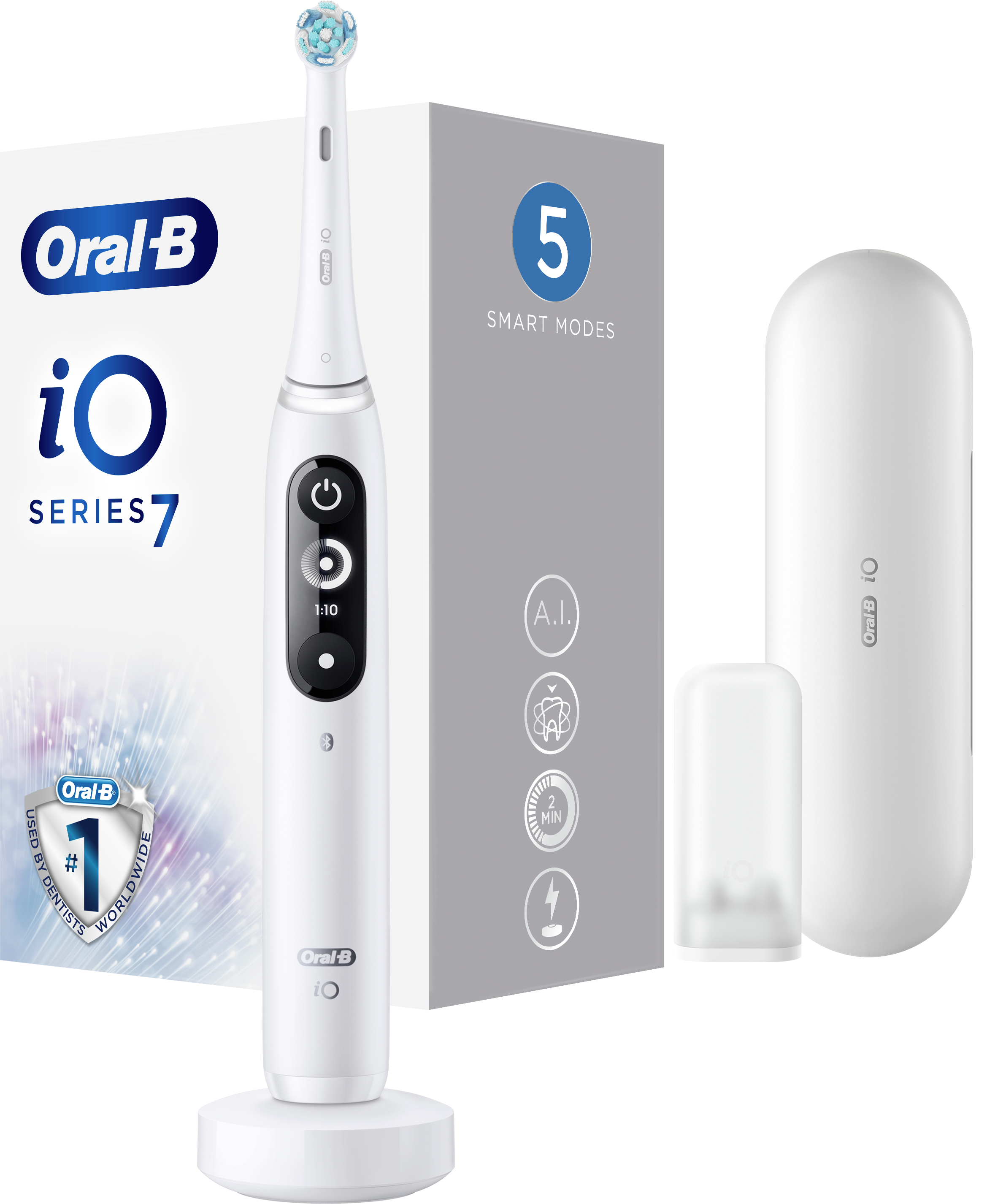 Електрична зубна щітка Oral-B iO Series 7 iOM7.1A1.1BD 3758 White alabaster - фото 1