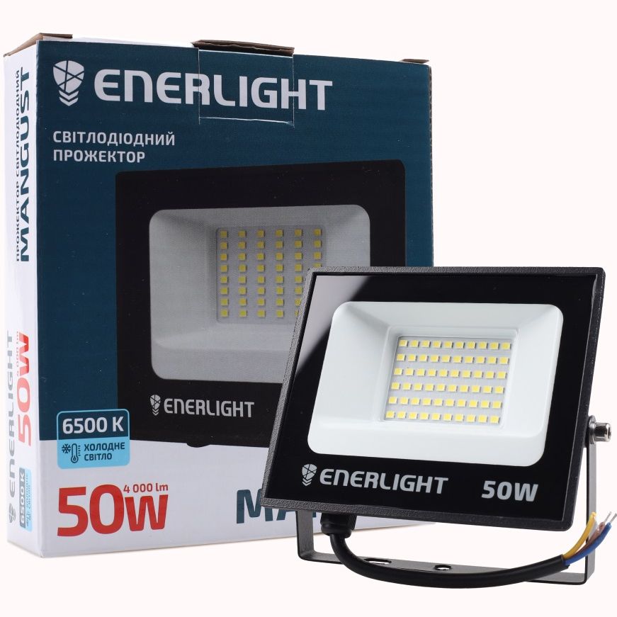 Прожектор светодиодный Enerlight Mangust 50Вт 6500K (MANGUST50SMD80С) - фото 1