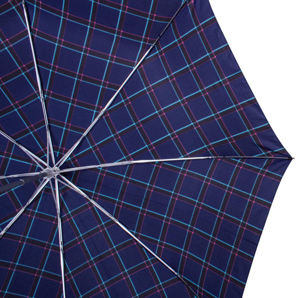Жіноча складана парасолька механічна Happy Rain 100 см синя - фото 3
