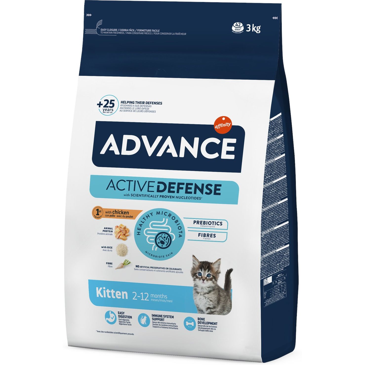 Сухой корм для котят Advance Cat Kitten с курицей 3 кг - фото 1