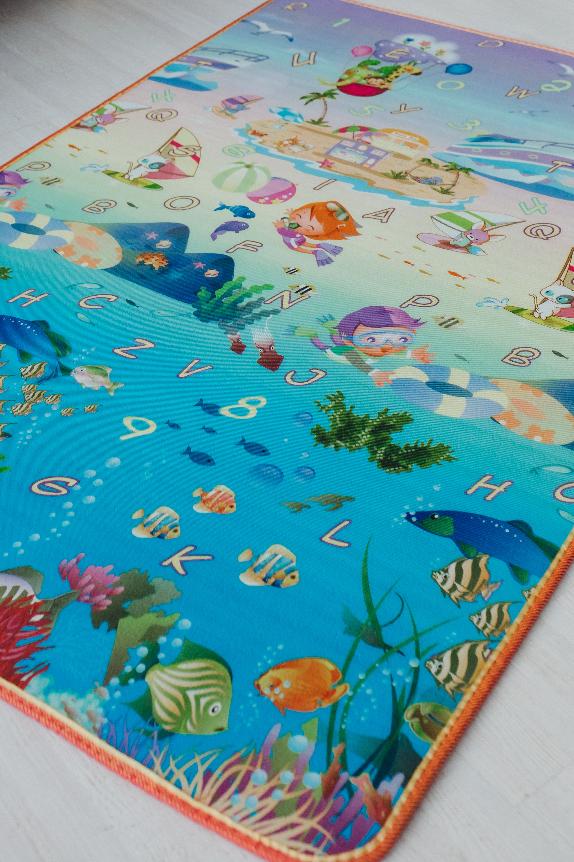 Дитячий двосторонній килимок Limpopo Зоополіс і Підводний світ, 150х180 см (LP015-150) - фото 4