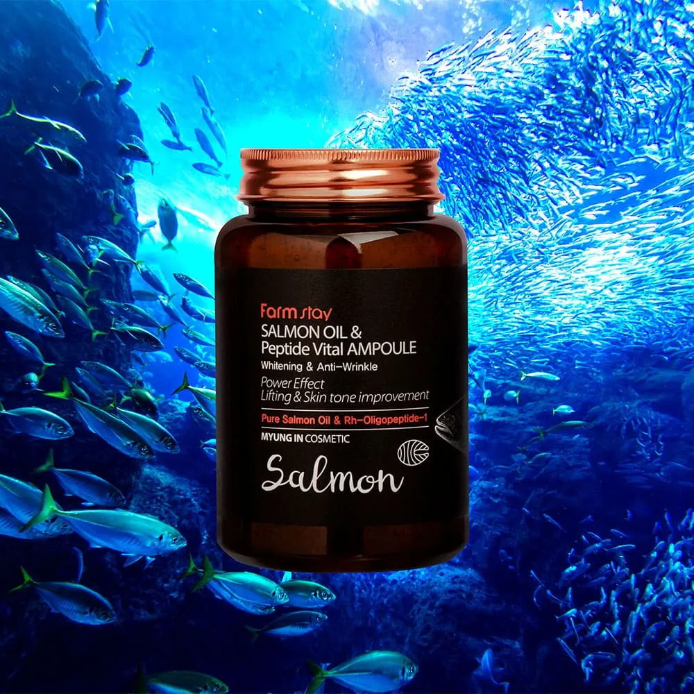 Сыворотка для лица FarmStay Salmon Oil & Peptide Vital Ampoule 250 мл - фото 7