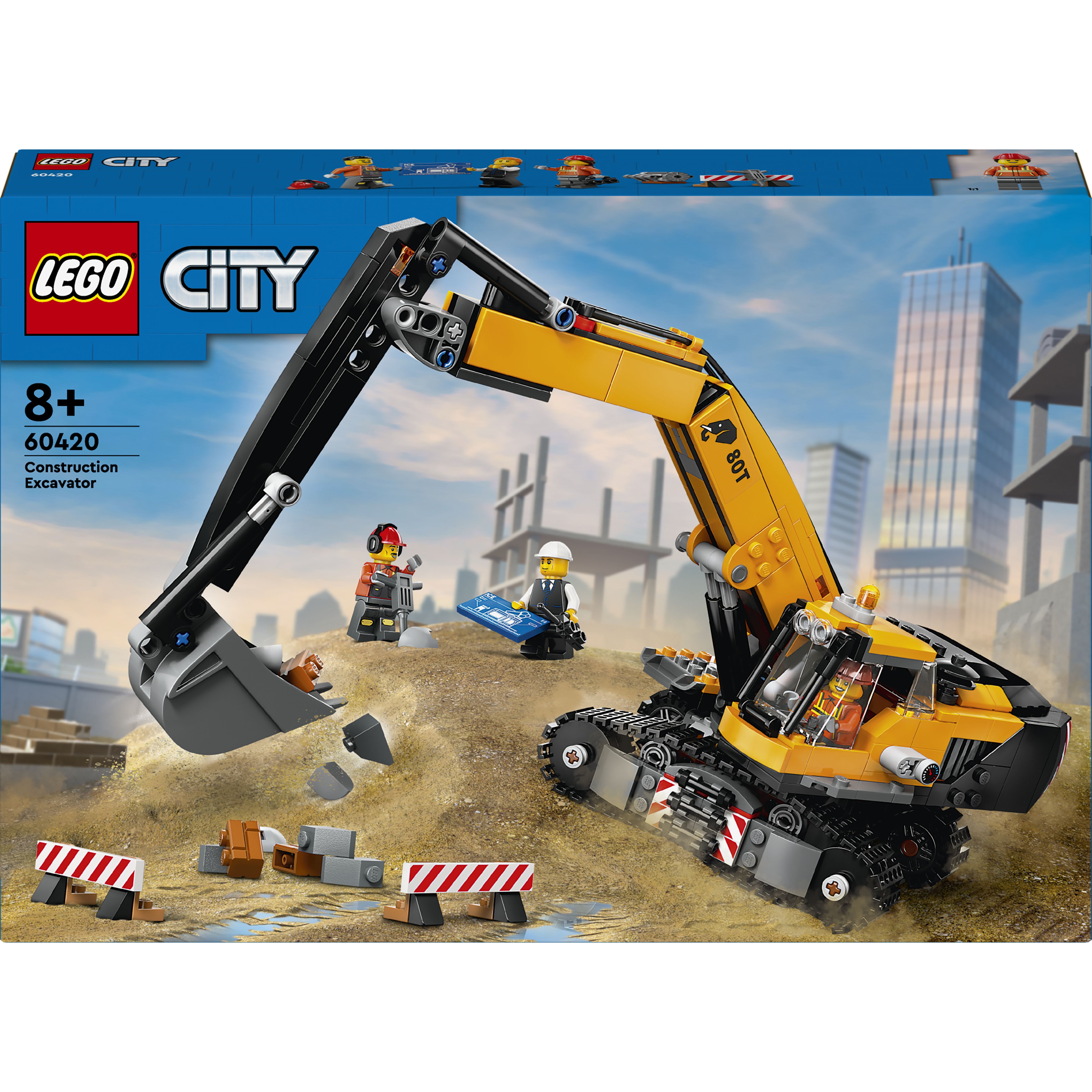 Конструктор LEGO City Желтый строительный экскаватор 633 детали (60420) - фото 1