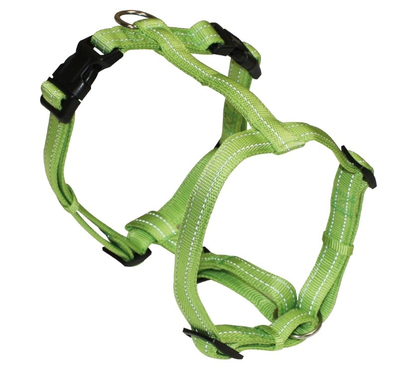 Світловідбиваюча шлея Croci Soft Reflective H-образная, 50-65х2 см, зелений (C5079911) - фото 1