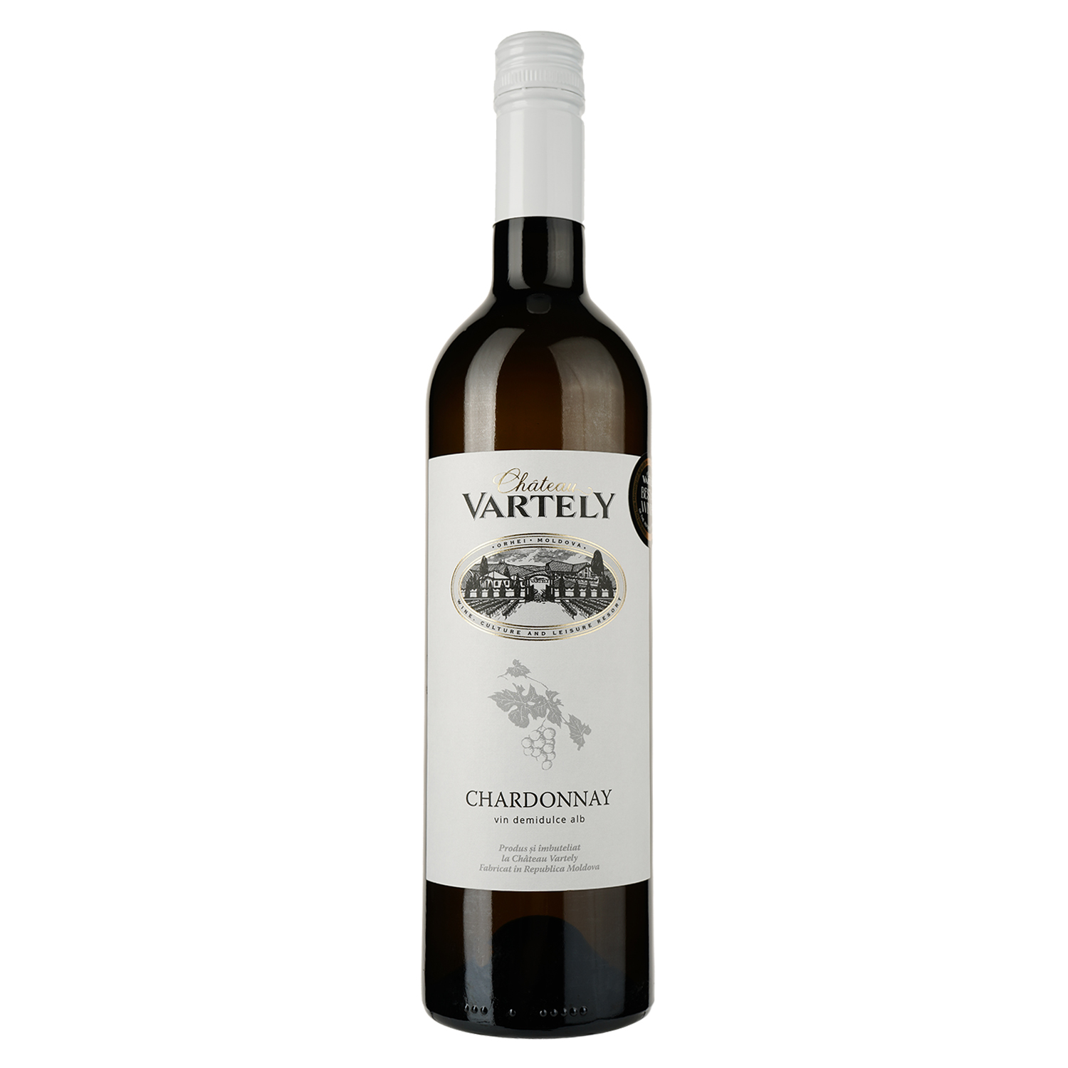 Вино Chateau Vartely Chardonnay White Semi-Sweet, біле, напівсолодке, 0,75 л - фото 1