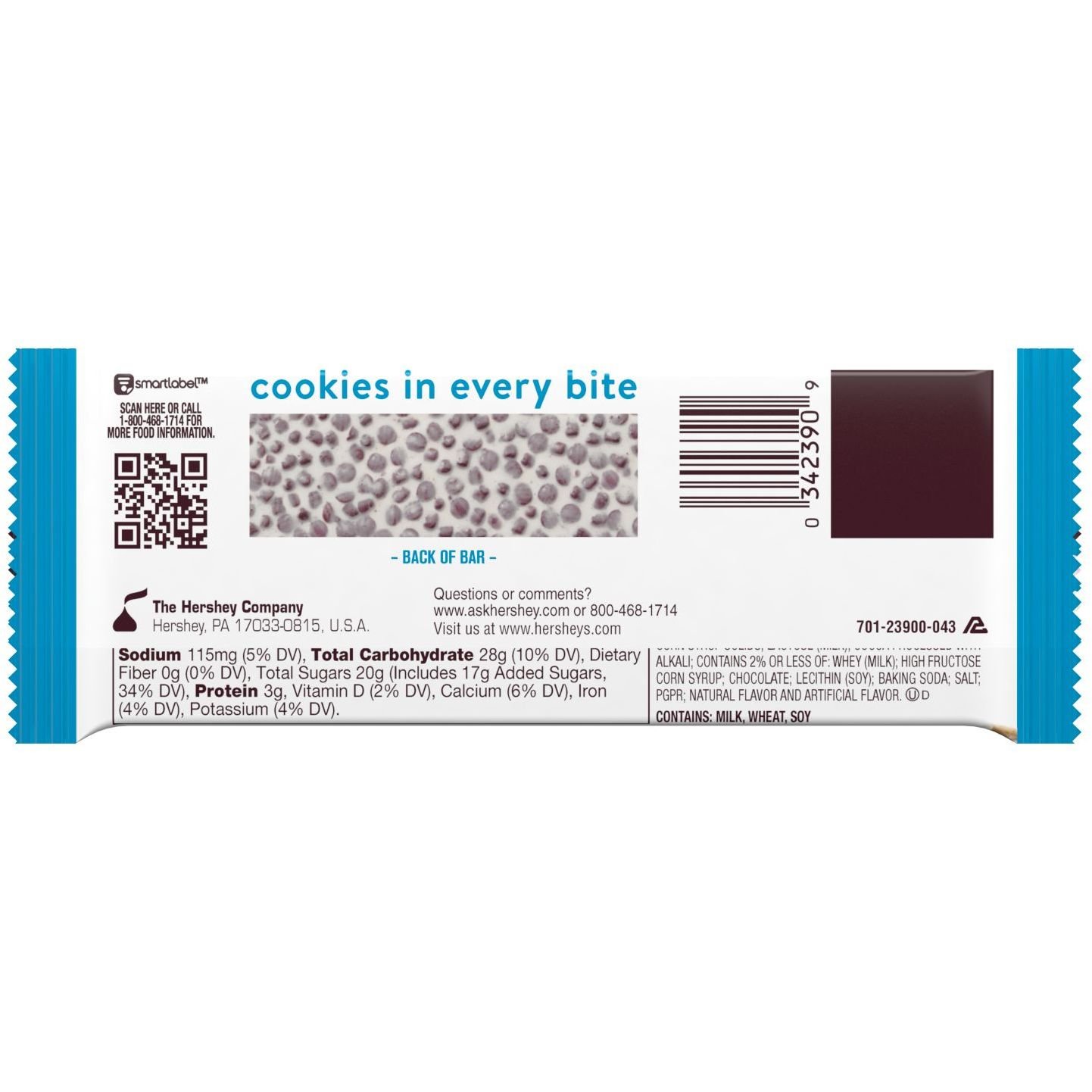 Шоколад белый Hershey's Cookies & Creme 43 г - фото 2