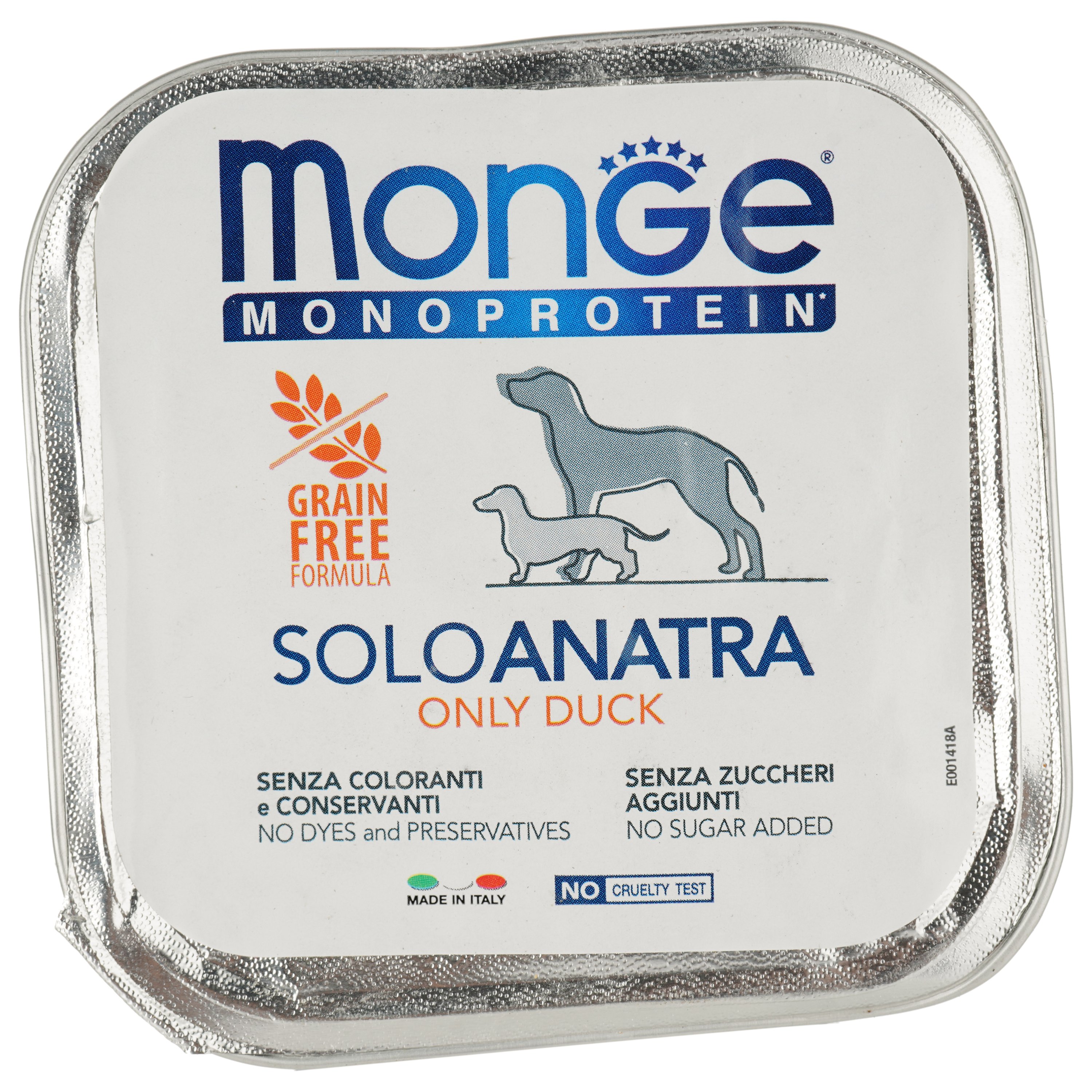 Вологий корм Monge Dog Solo, для дорослих собак, 100% качка, 150 г - фото 2