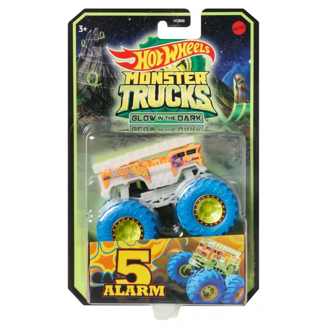 Базова машинка-позашляховик Hot Wheels Monster Trucks Power Сяючі в темряві 1:64 в асортименті (HCB50) - фото 6