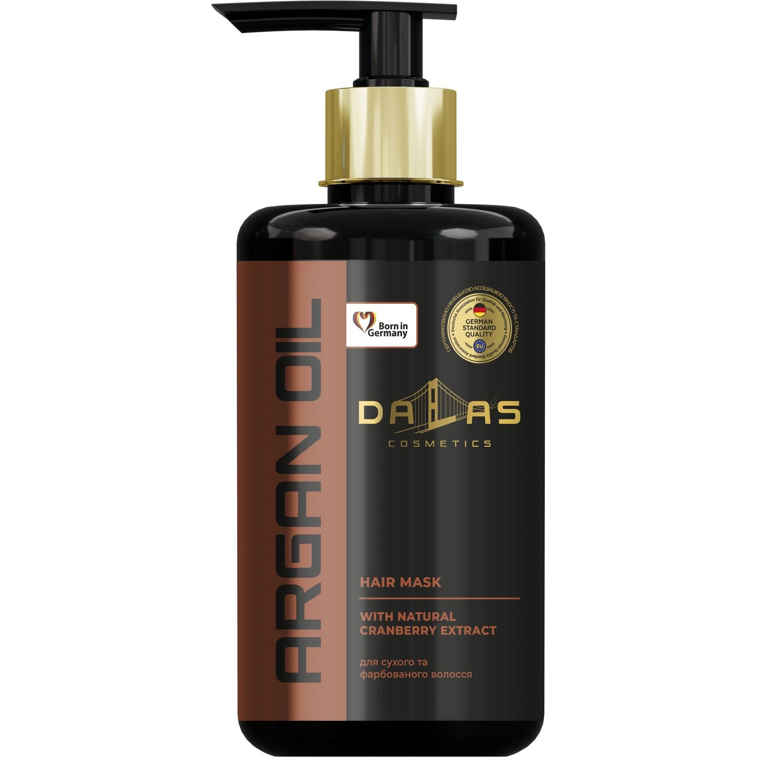 Маска для волосся Dalas Argan Oil з натуральним екстрактом журавлини та аргановою олією, 900 мл - фото 1