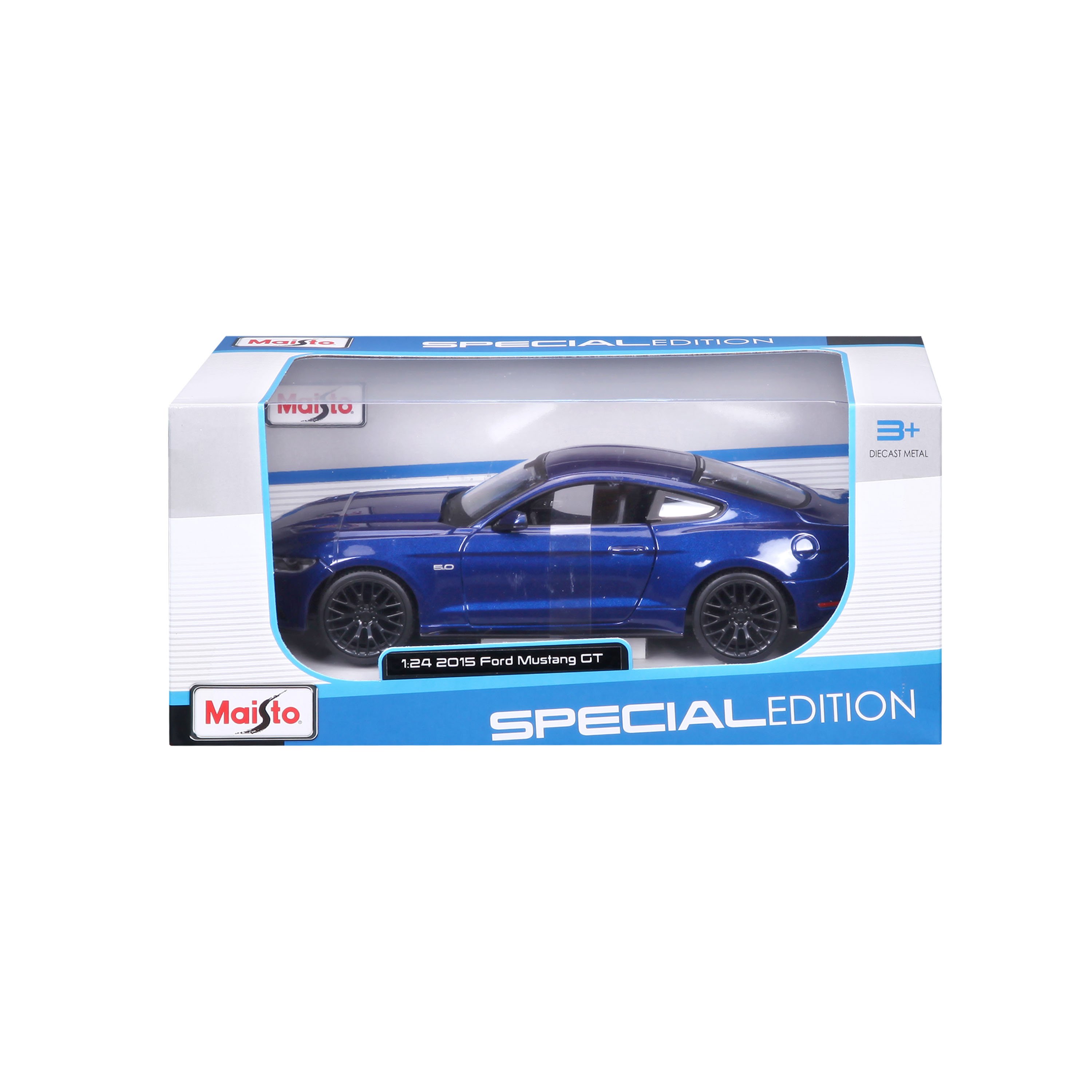 Игровая автомодель Maisto Ford Mustang GT 2015, синий, 1:24 (31508 blue) - фото 7