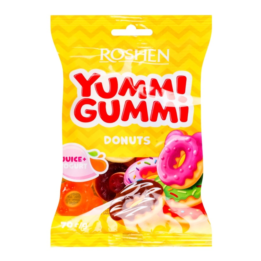 Цукерки желейні Roshen Yummi Gummi Donuts, 70 г (907935) - фото 1