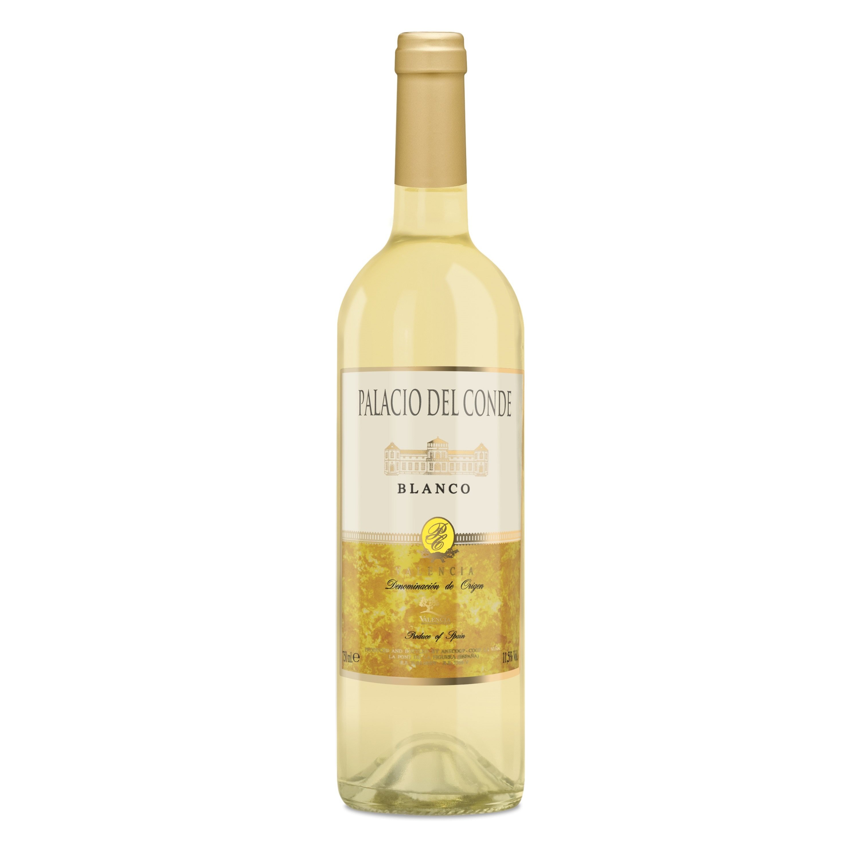 Вино Anecoop Palacio del Conde D.O., біле, сухе, 11,5%, 0,75 л - фото 1