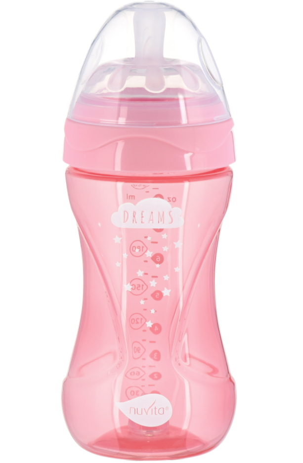 Пляшечка для годування Nuvita Mimic Cool, антиколікова, 250 мл, рожевий (NV6032PINK) - фото 1