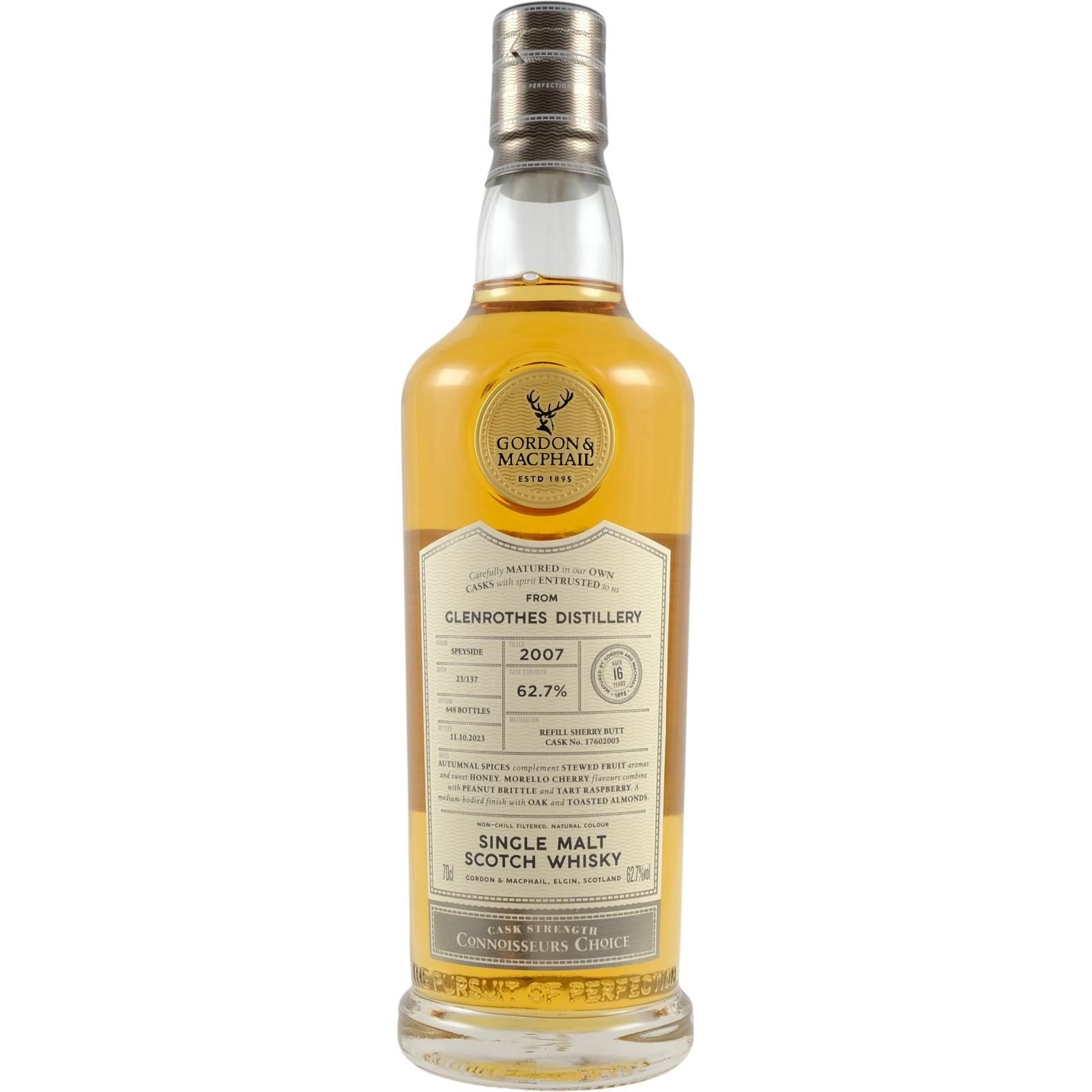 Виски Gordon & MacPhail Connoisseurs Choice Glenrothes 2007 62.7% 0.7 л - фото 1